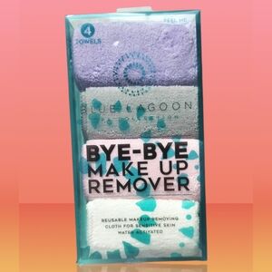 Blue Lagoon BYE-BYE Makeup Remover Pack Of 4 Reusable Water Activated Towels
